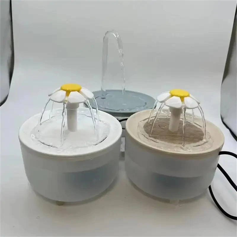 1.5L Automatic Cat Water Fountain Mute USB Electric Recirculating Filter Drinker Bowl for Pets