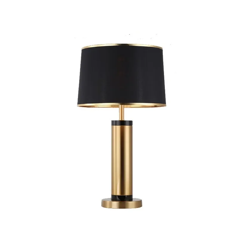 PLLY Contemporary Black Gold Table Lamp LED Vintage Creative Bedside Desk Light for Home Living Room Bedroom