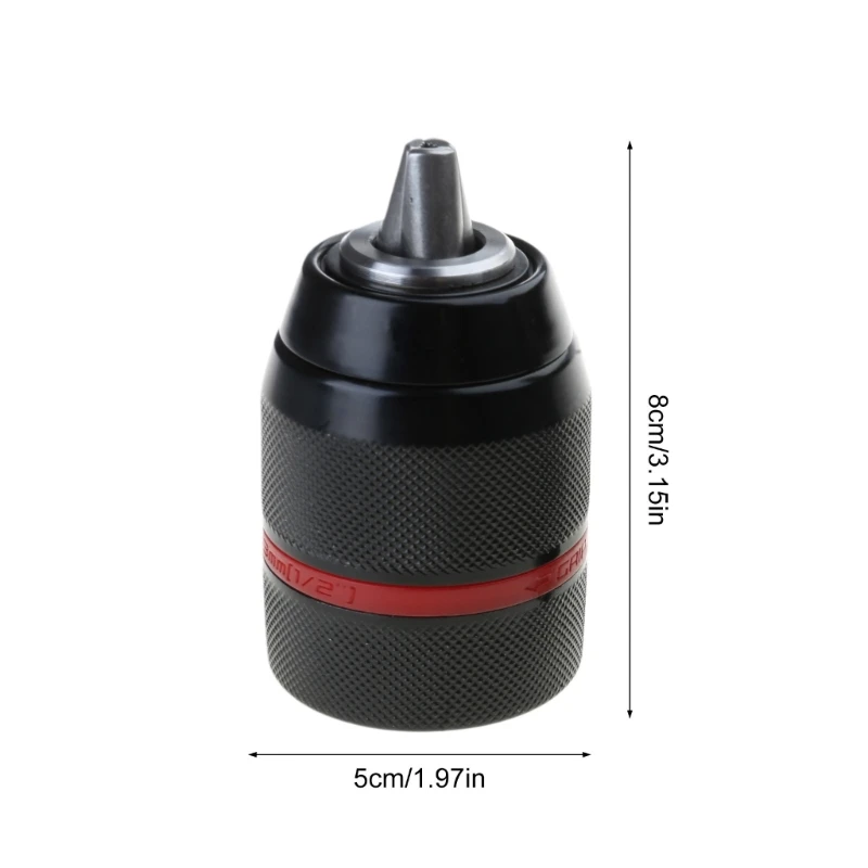 Keyless Drill Chuck Multipurpose Hand Drill Chuck Adapter Parts Replacement Drill Chuck Clamping Capacity 13mm A0KF