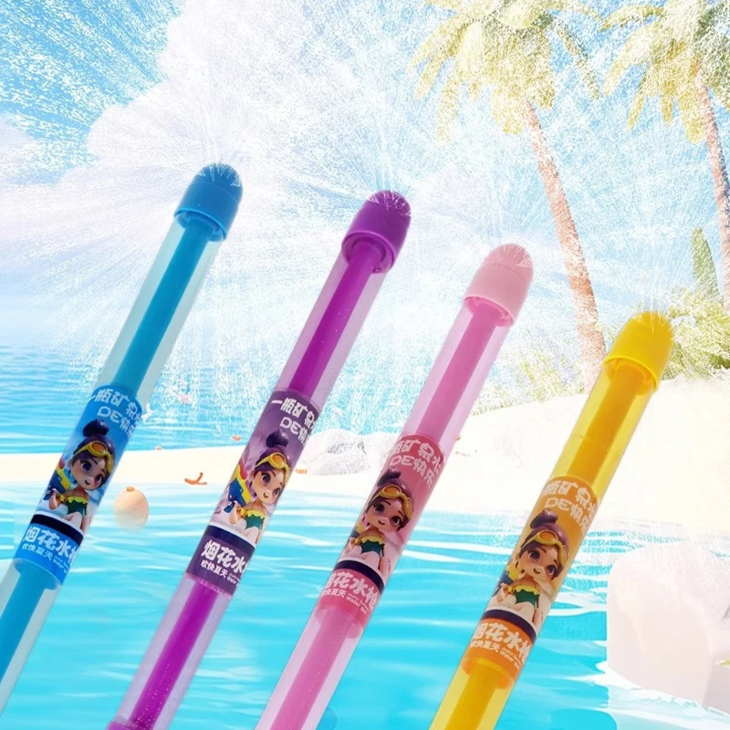 

Fire-works Spray Toy Pull-Back Water Gun Outdoor Splash Games for Pool Lawn Activities Kid Summer Interactive Beach Kids Gift