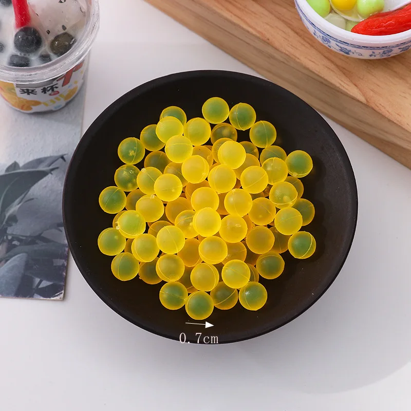 Simulatie tapiocasiroop kaviaar Jelly bean Schattige Mini Suiker Snoepjes Voedsel DIY Sieraden Maken Haarstrikken Accessoires 100st/lot