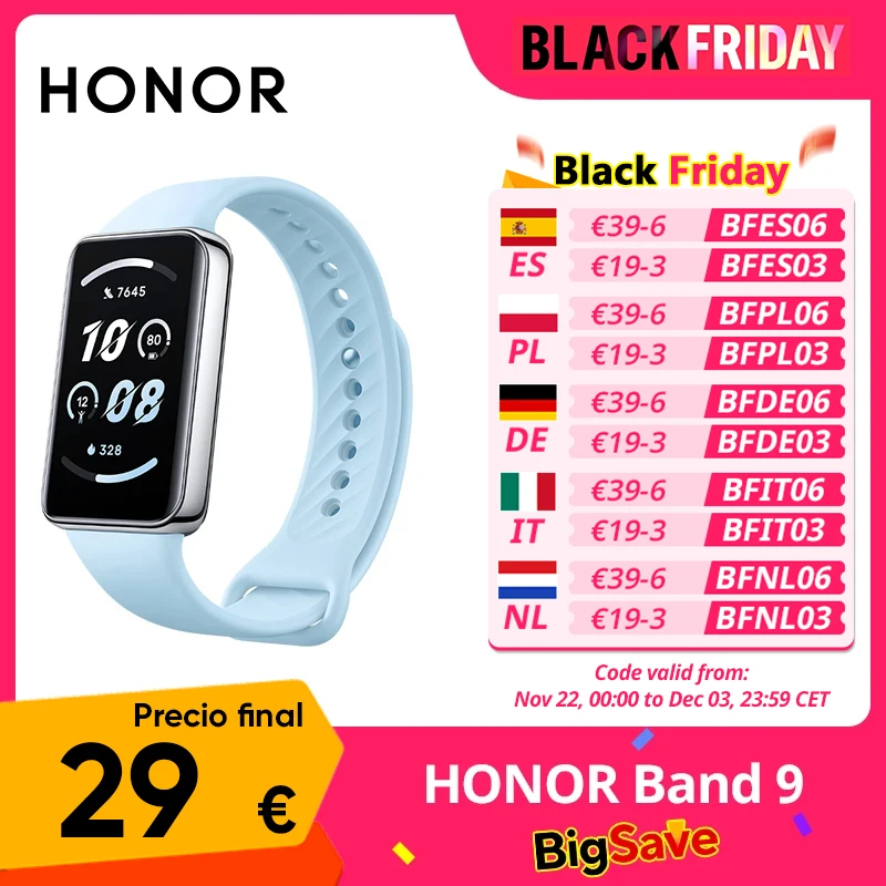 Global Version HONOR Band 9 Smart Band 1.57inches Large  Screen Curved Edge Design Fitness Age Up to 14 Days Battery Life