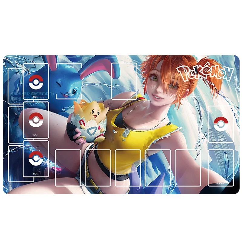 600X350X2Mm Ptcg Gengar Card Battle Table Mat Trainer Marnie Single Player Board Game Card Battle Mat Anime Cards Gift Toys