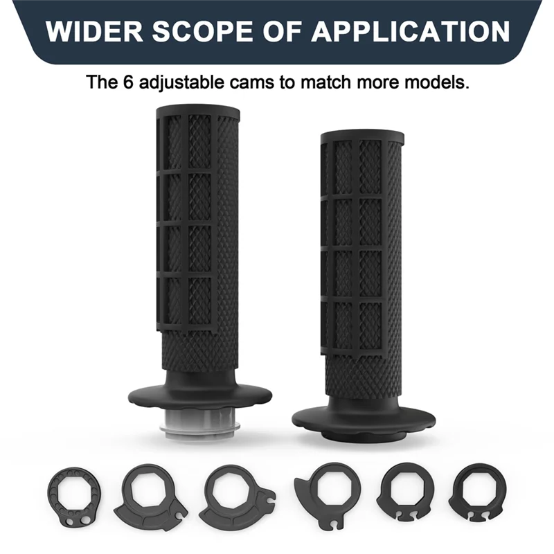 A19Q-antislip lock-on handvatten, universele motorfiets stuurgrepen met de snap-in cam, dirt pit bike handgreep