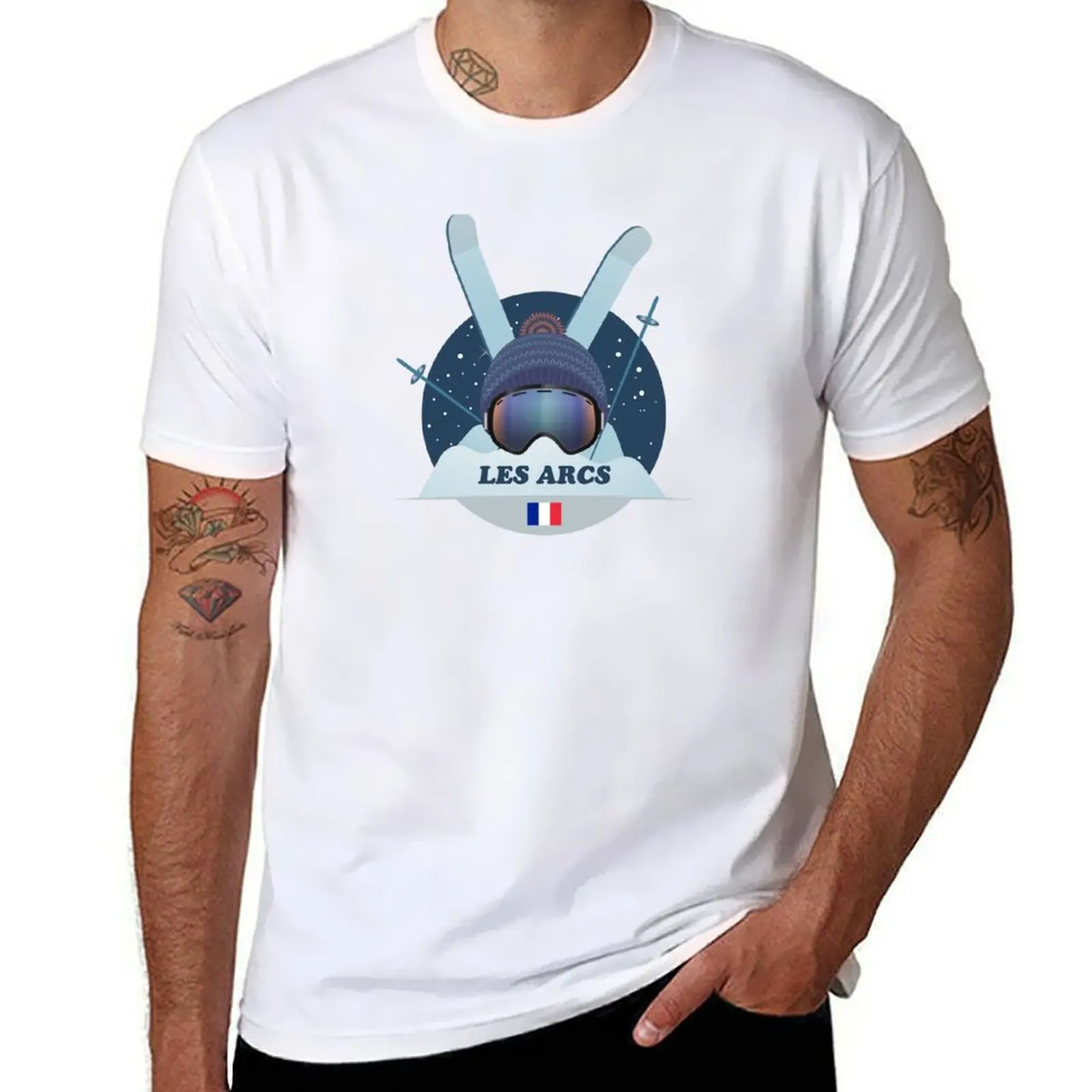 

Les arcs Ski resort T-Shirt man t shirts high quality luxury brand t shirt personalised T-Shirt