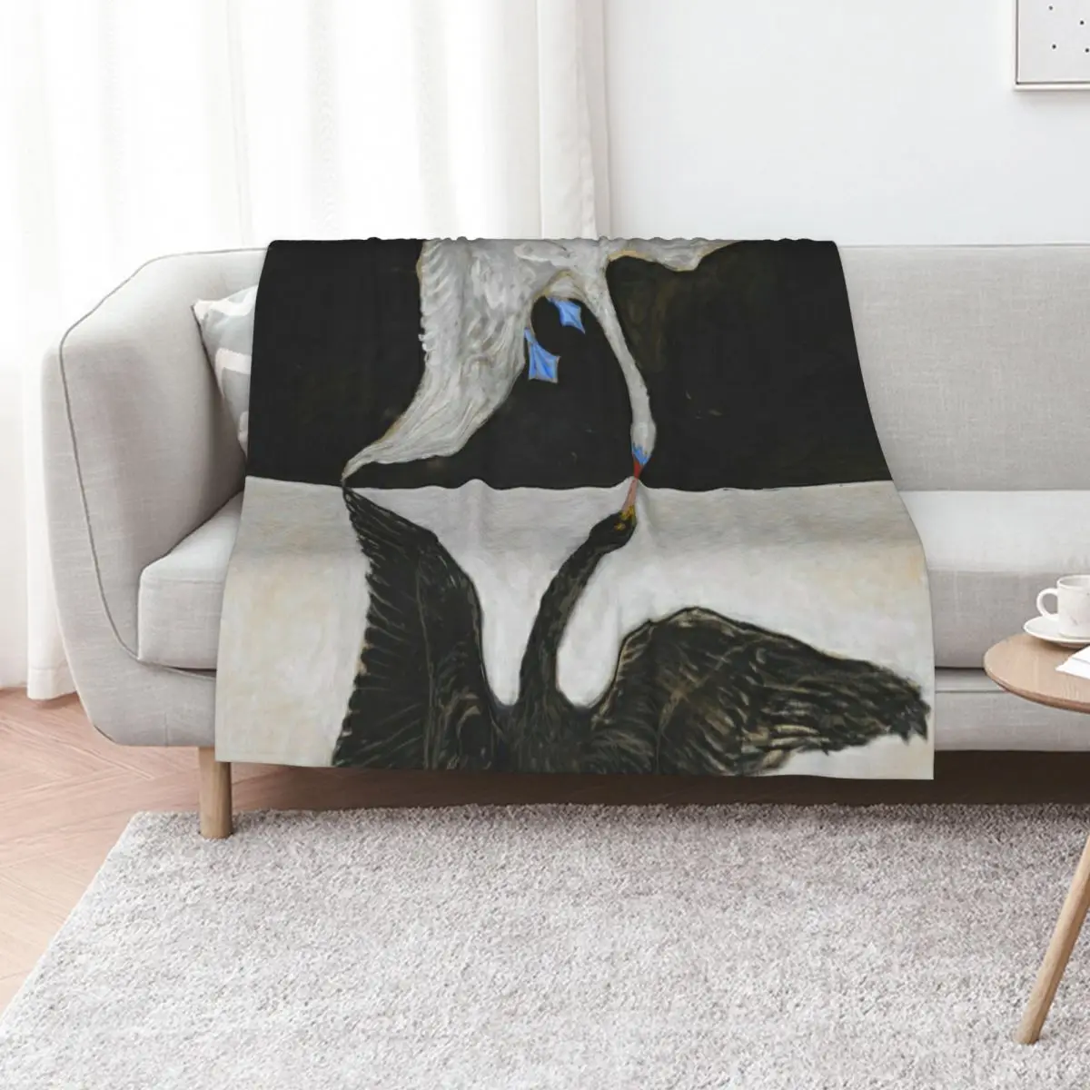 

Hilma af Klint - The Swan, No. 02, Group IX-SUW Throw Blanket Quilt Loose Personalized Gift Custom Blankets