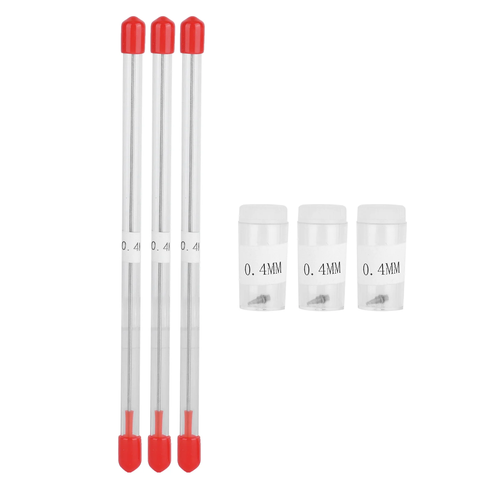 3 sets 0,4 mm spuitmondnaalden, vervangende onderdelen voor spuitpistool, spuitmond voor naaldvervanging