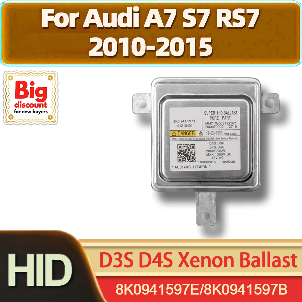 

TEENRAM HID Xenon Headlight Ballast Control Unit OEM 8K0941597E 8K0941597B D3S D4S For Audi A7 S7 RS7 2010 2011 2012 2013-2015
