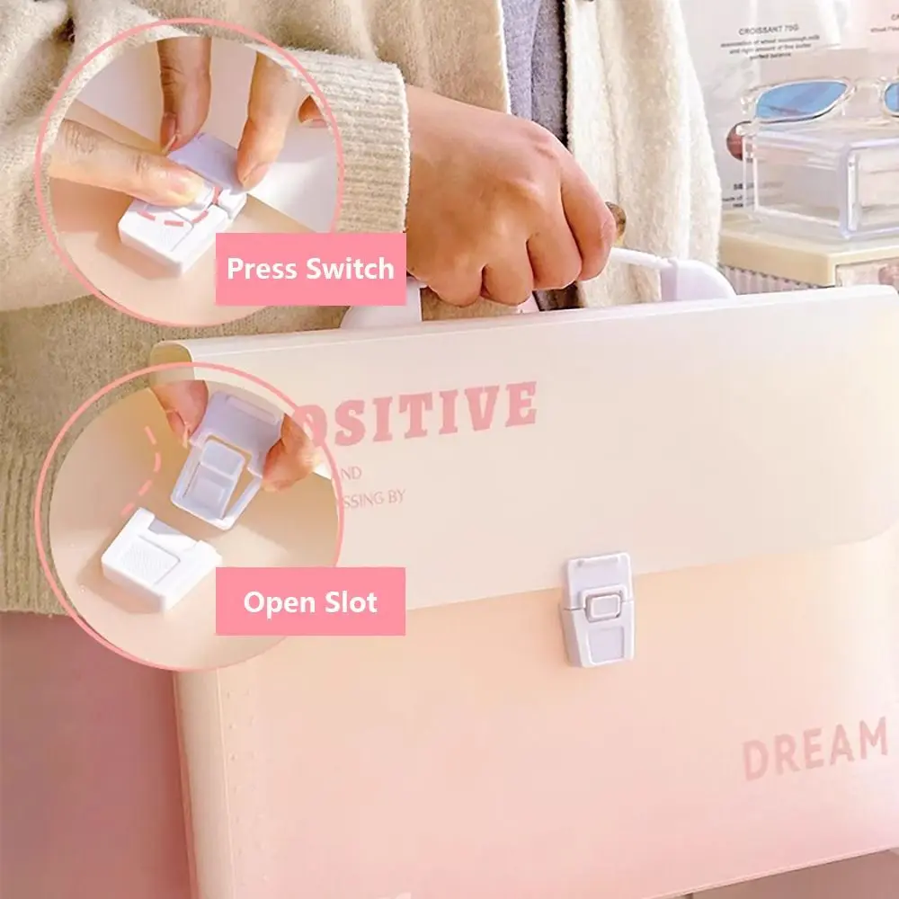 12 Pockets A4 File Folder Portable Waterproof Document Bag Test Paper Storage Classified Storage Portfolio Organizer Gift