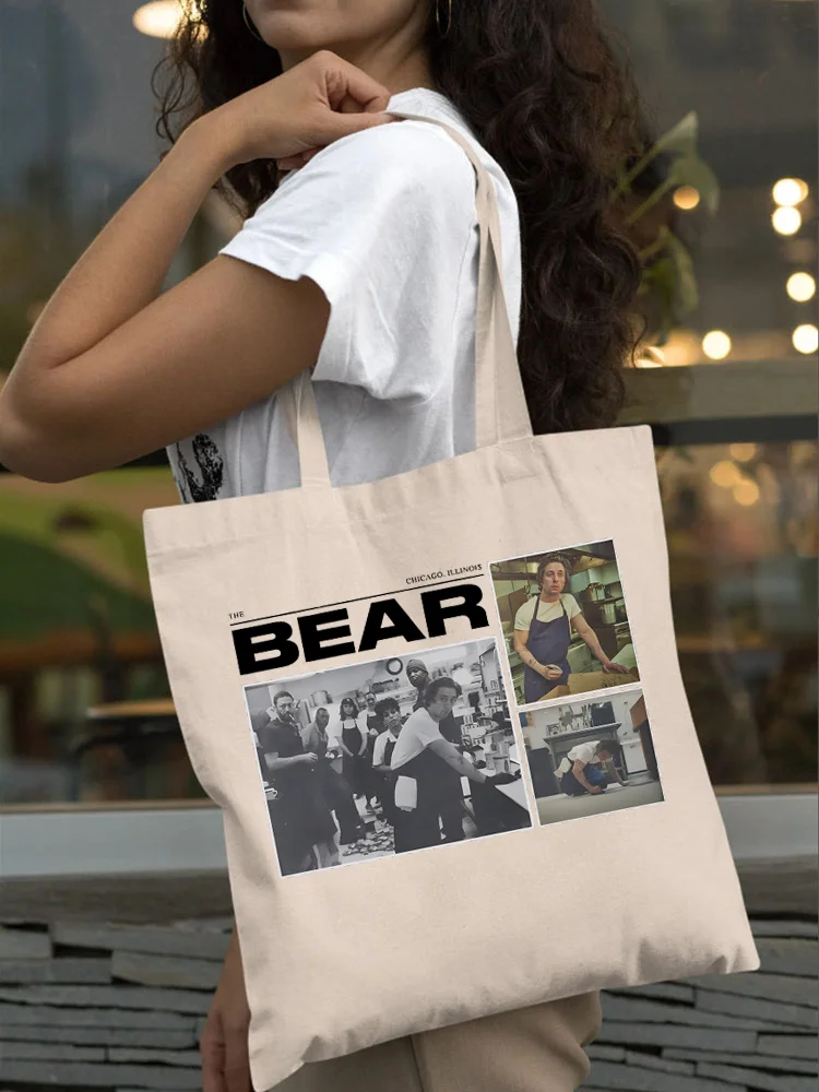 The Bear TV Show Tote Bags, bolso de compras para mujer, bolso de mano para mujer con gráfico inspirado en la serie de televisión Bear Allen