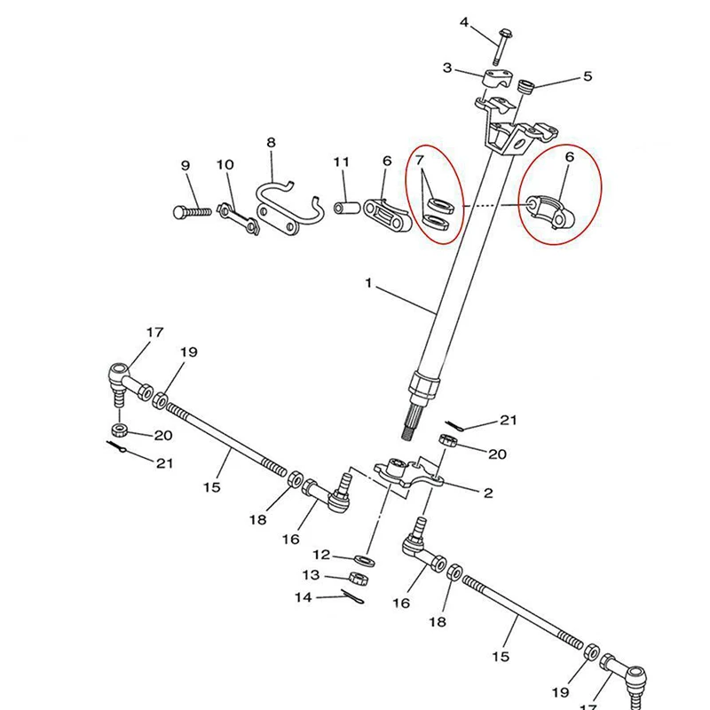 Tylny wahacz łożyska zestaw uszczelniający trzonek kierownicy do Yamaha Banshee 350 YFZ350 1987-2006 części ATV