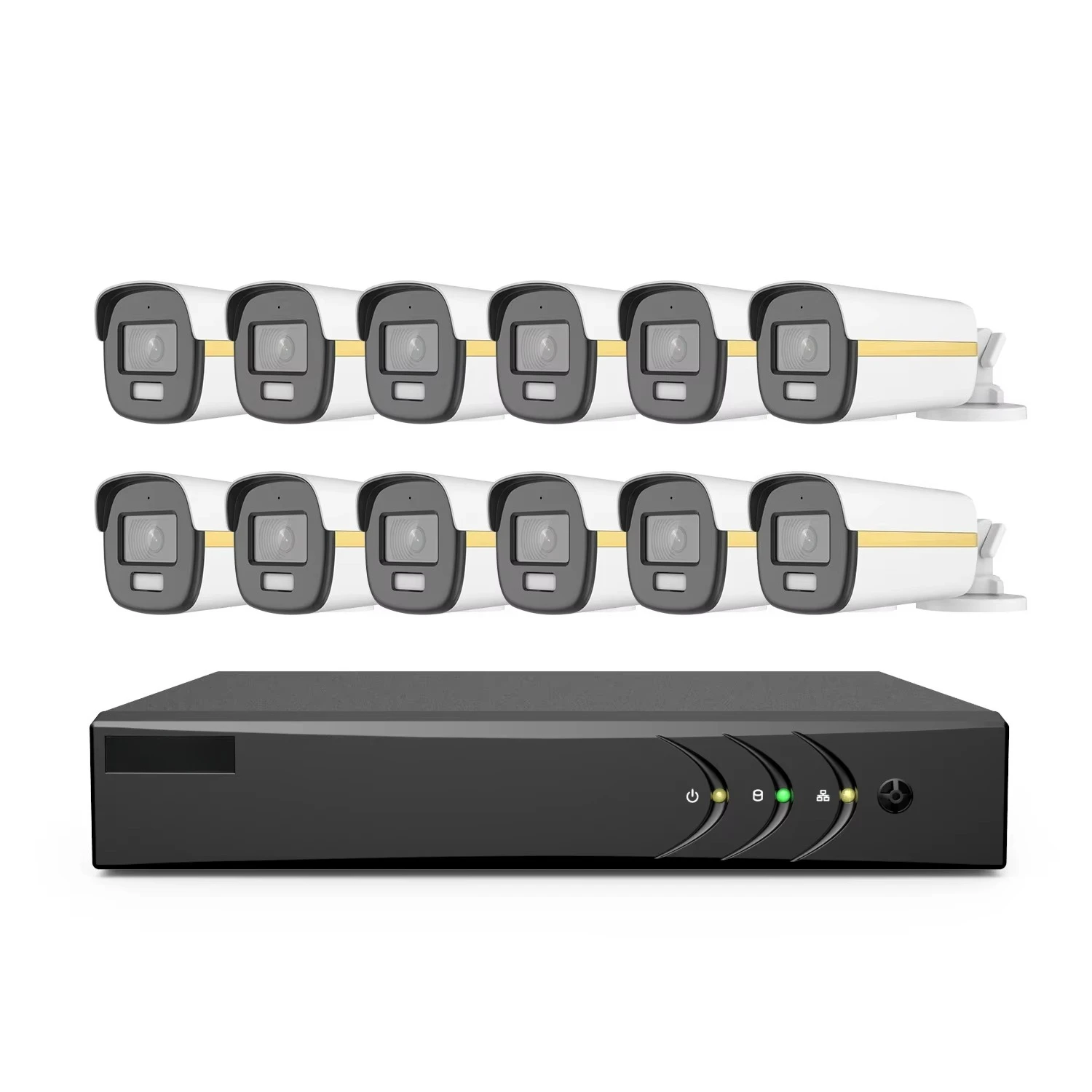 

ANNKE 2MP AI Analog TVI ColorVu Fixed Bullet Built-in Mic 40m Night Vision CCTV with 16 CH 5MP Digital Video Recorder DVR