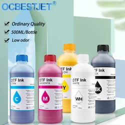 PET Film Transfer Ink, Qualidade Comum, Tinta DTF, Adequado para Epson 1430, L800, L1800, 1390, I3200, 500ml/Garrafa