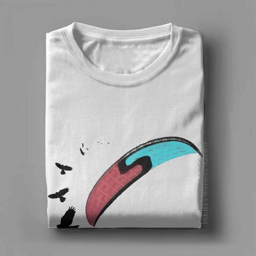 Man's Paragliding With Buzzard T-Shirt Paraglider T-Shirt Novelty Designer Clothing Purified Cotton Birthday Gift T Shirt