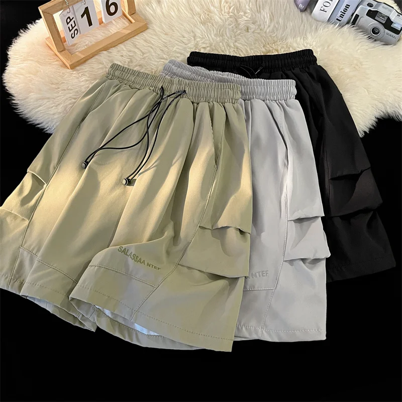 

Повседневные брюки, летние универсальные свободные брюки INS, мужская модная одежда с защитой от солнца