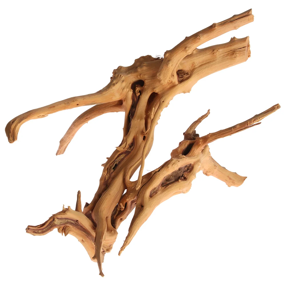 Natural Tree Trunk Driftwood Aquarium Fish Tank Reptile Cylinder Roots Plant Wood Decoration Ornament Accessory Aquarium Plants