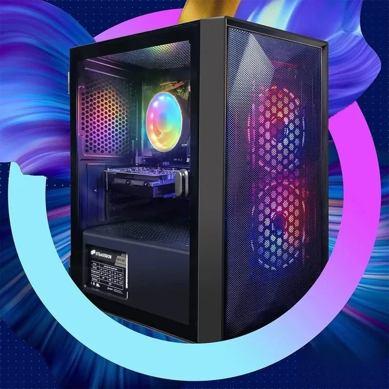 PC desktop da gioco precostruito, AMD Radeon RX 550 4G GDDR5, Core I5 3,3 Ghz fino a 3,7 Ghz, 16G Ram, SSD 512G, WiFi