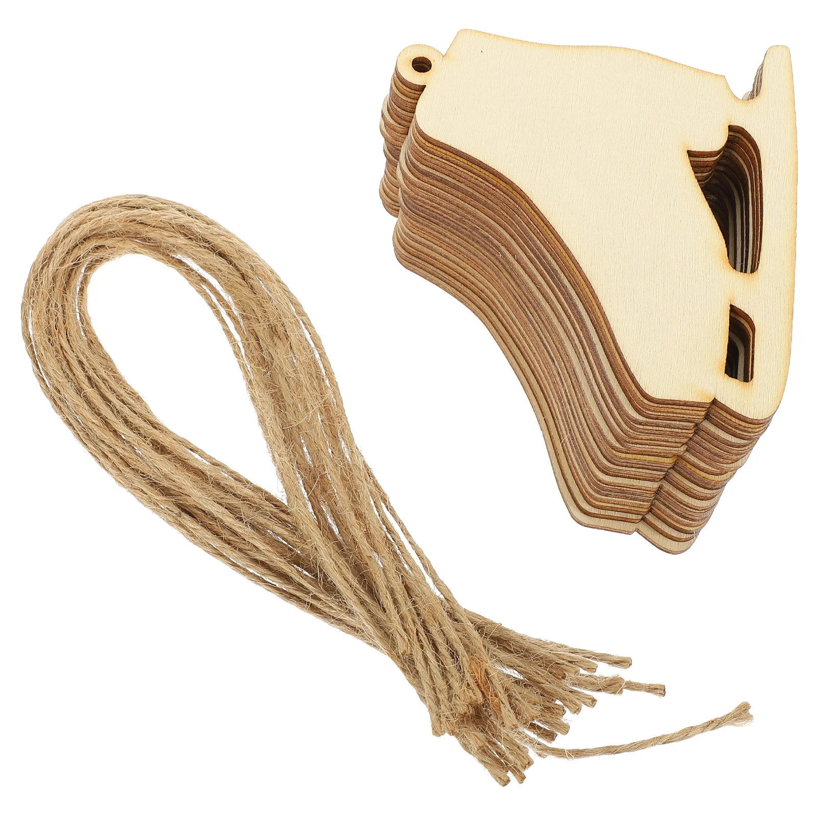 

40 set Wooden Ice Skates Hanging Pendants Unfinished Diy Craft Kits For Kids Christmas Decorative Slices Party Wall Home