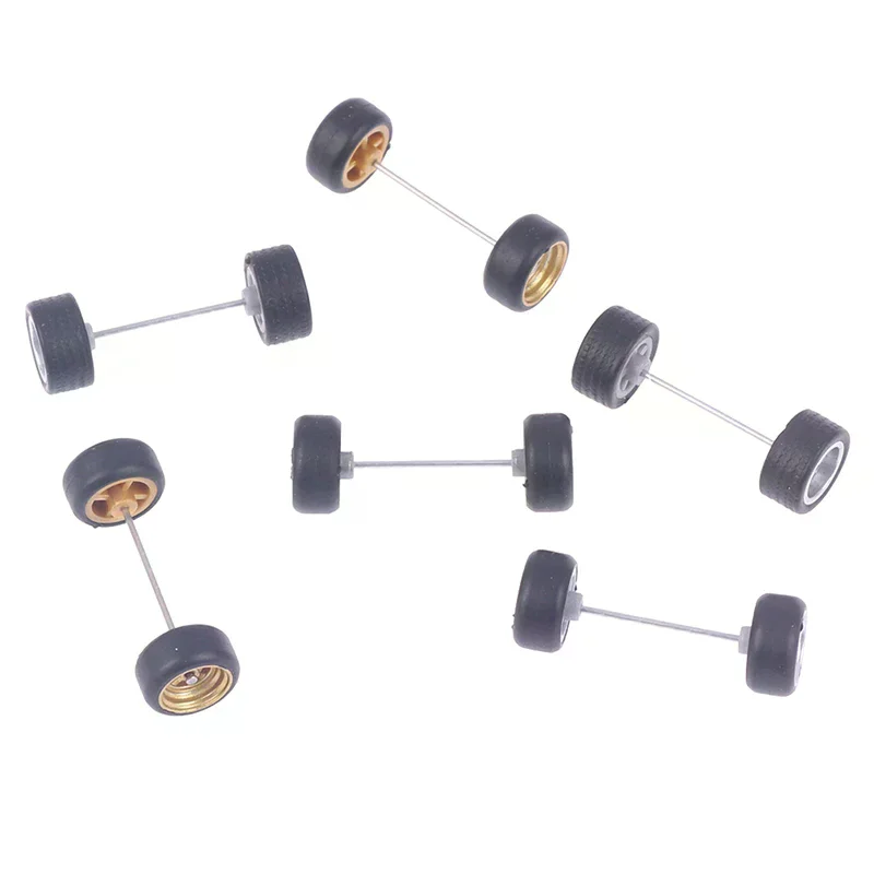 1/64 Wheels For Hotwheels with Rubber Tire Model Model Car Modified Parts Toys Power RefitCar model