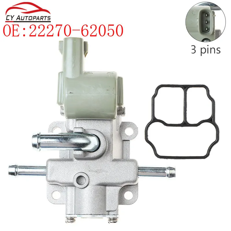 Válvula ociosa do controle aéreo IAC, Toyota 4Runner T100, Tacoma Tandra Land Cruiser Prado VZJ Hilux 5VZFE 5VZ-FE 3.4, 22270-62050