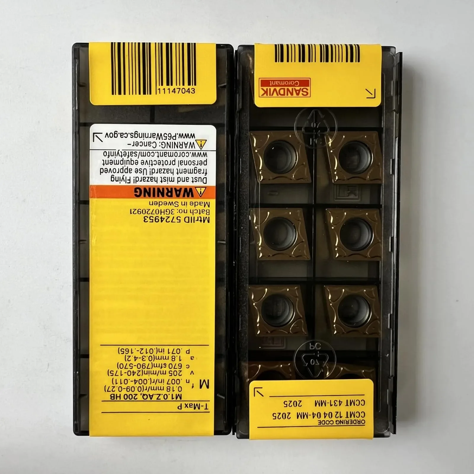 

SANDVIK / CCMT120404-MM 2025 / Твердосплавные пластины для ЧПУ, 10 шт.