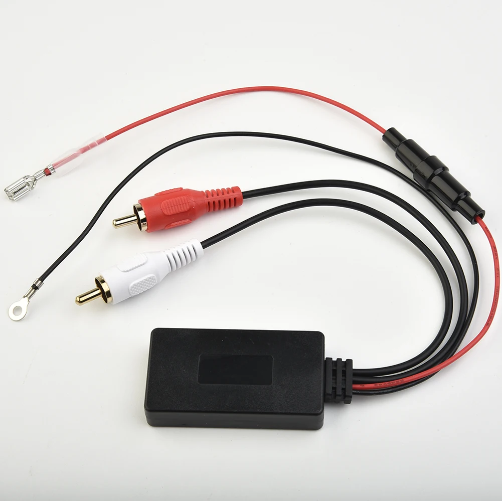 Black Adapter Cable Car Stereo 1PCS 2RCA 5.0 ABS AUX Connector Music Radio SUV New Practical Quality