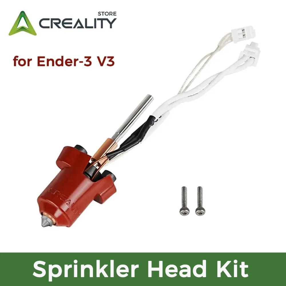 

Creality Sprinkler Head Kit Red_Integrated Nozzle_Ceramic Heating Head Kit for Ender-3 V3 Ender-3 V3 Plus 3D Printer Accessories