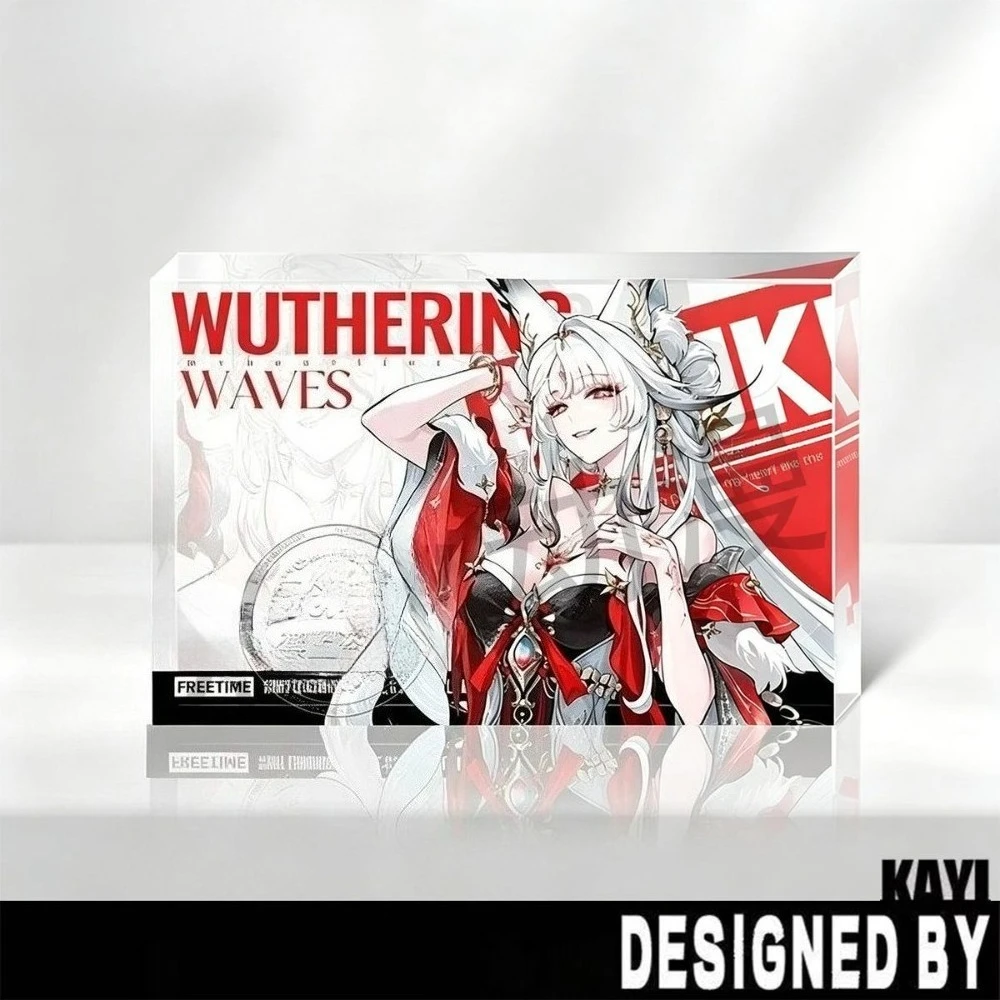 Fashion Game Wuthering Waves Anime Peripheral Plaque Ornament Collection Keychain Acrylic Card Brick Jewelry Home Decoration