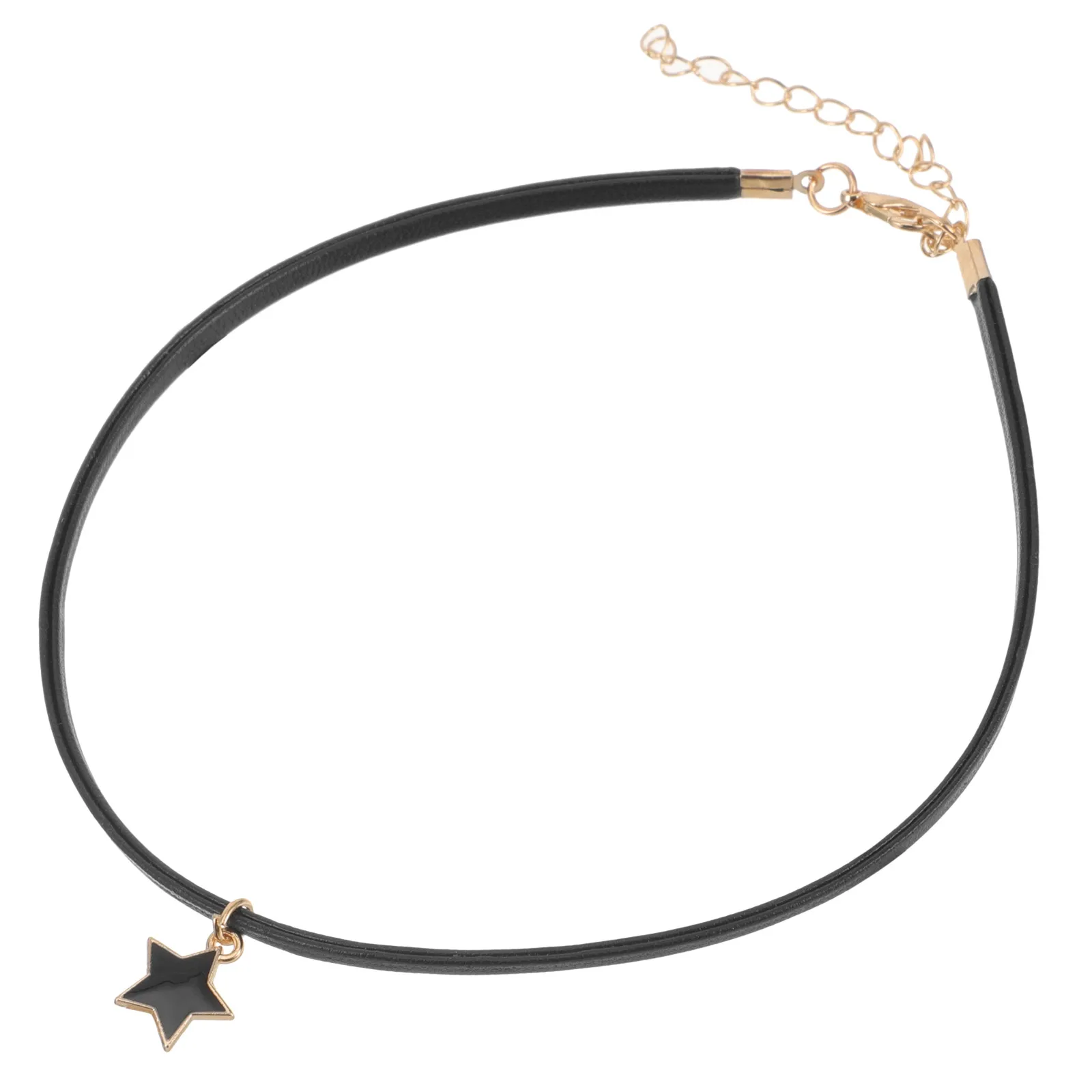 

Black Choker Necklace Punk Style Triangle Pendant Clavicle Chain Fashion Women Jewelry Decoration Lightweight Cord Daily