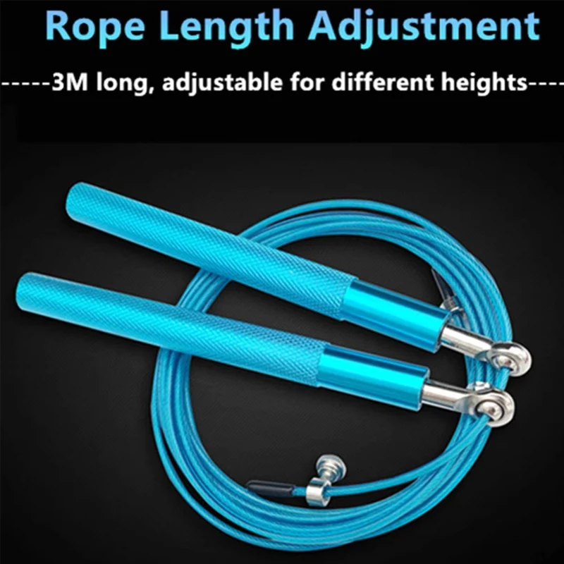 

Aluminum alloy wire skipping rope suitable for fitness boxing advanced bearing ball handle simple double skipping rope
