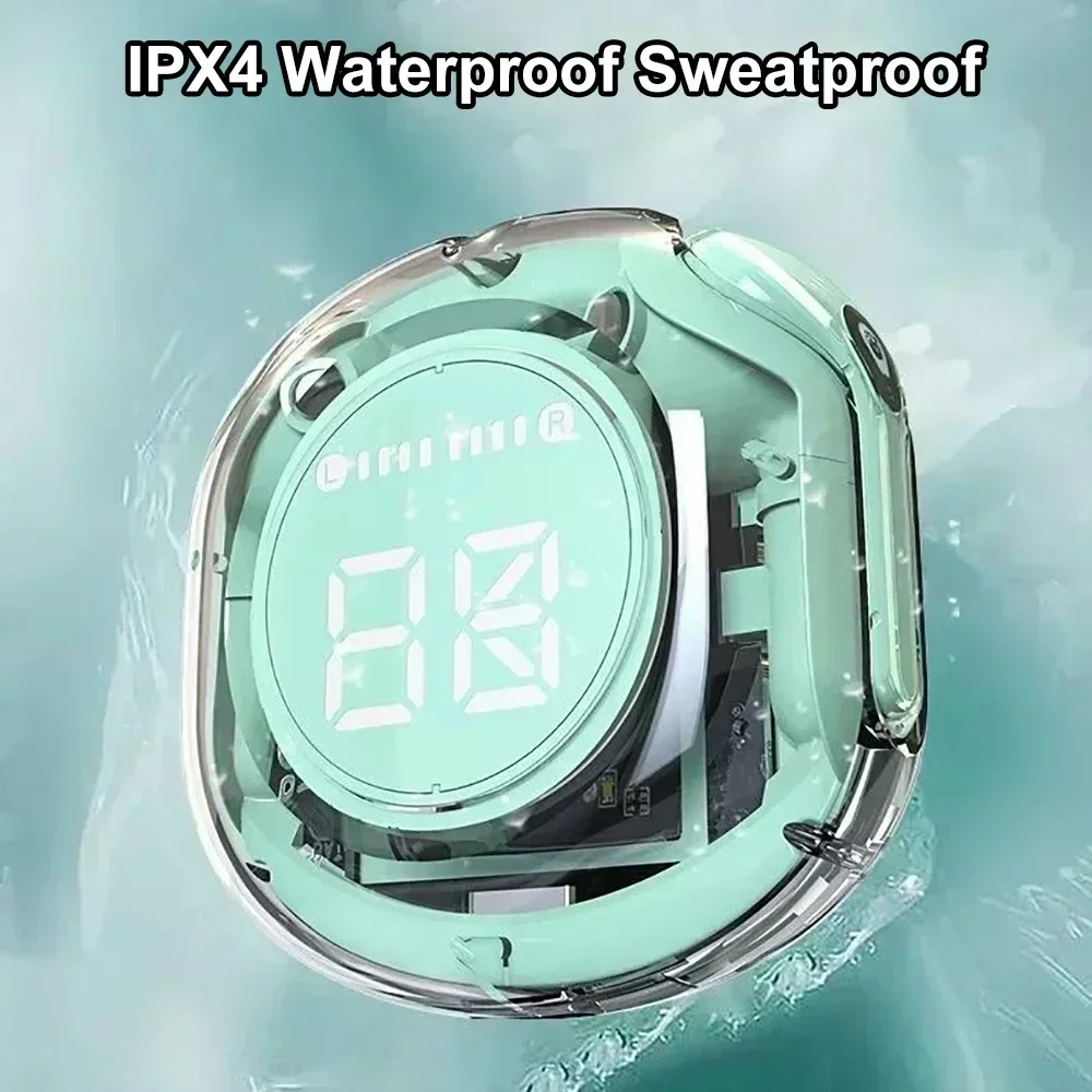 سماعة رأس بلوتوث لاسلكية جديدة سماعات رأس لاسلكية LED شاشة ديجيتال صوت ستيريو لاسلكي تنطبق على الهواتف الذكية #5