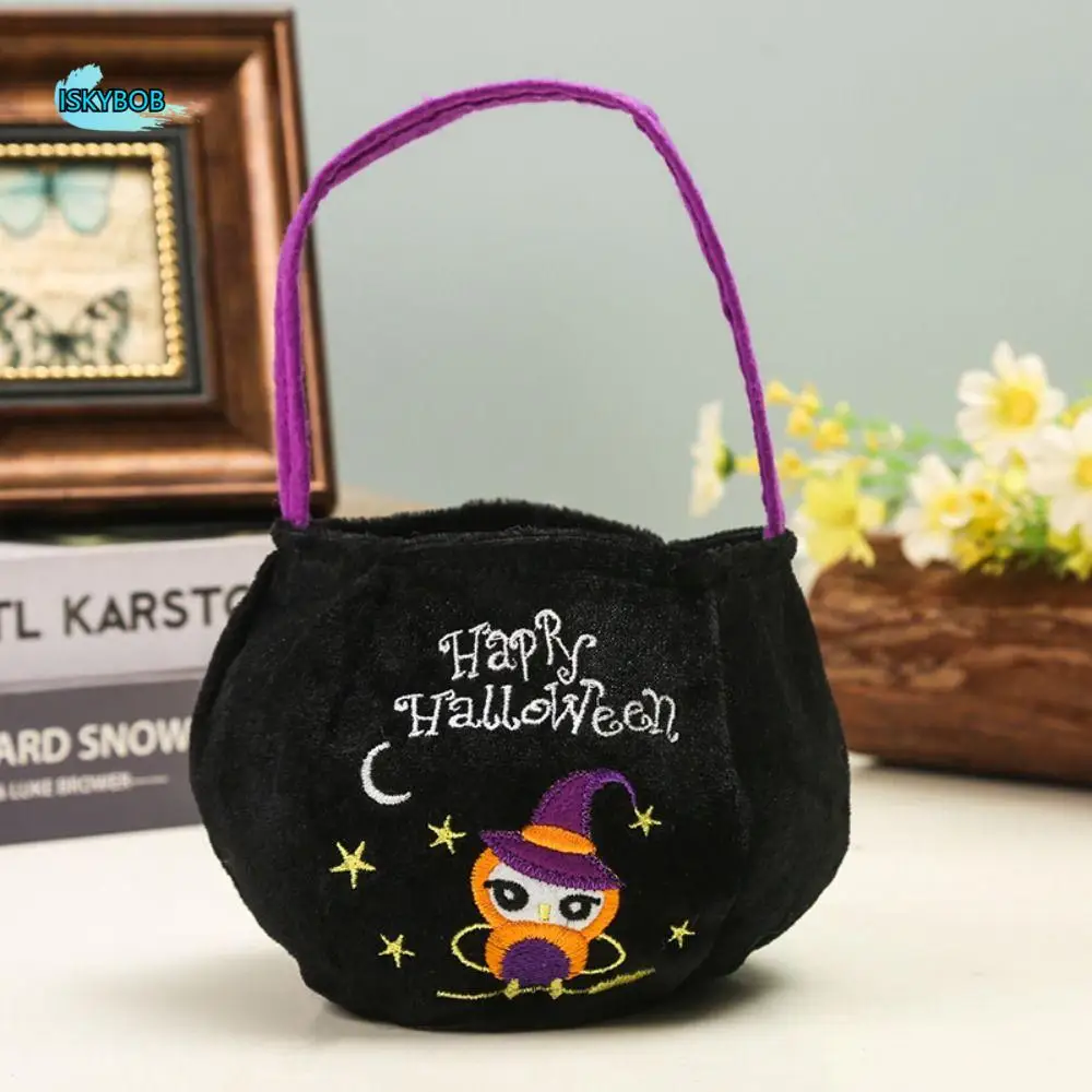 

Portable Cloth Halloween Candy Bag Ghost Trick Or Treat Gift Basket Shoulder Bag Handbag Storage Bucket Pumpkin Candy Bag Party