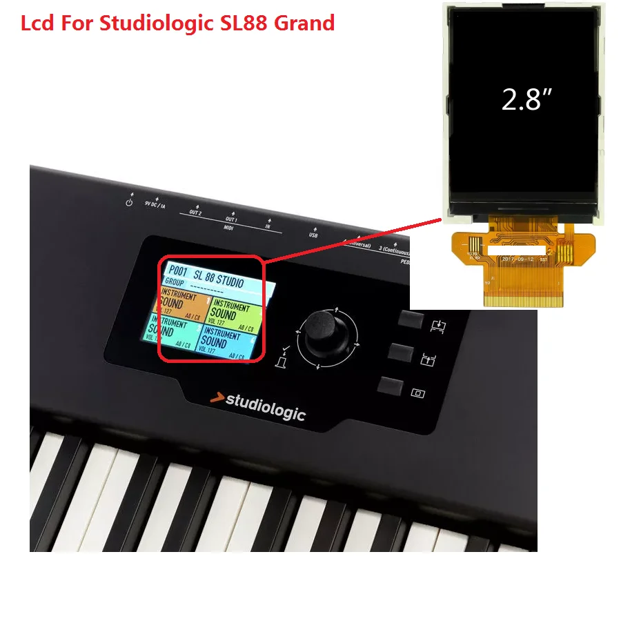 repair lcd Display For Studiologic SL88 Grand Screen Repair replacement