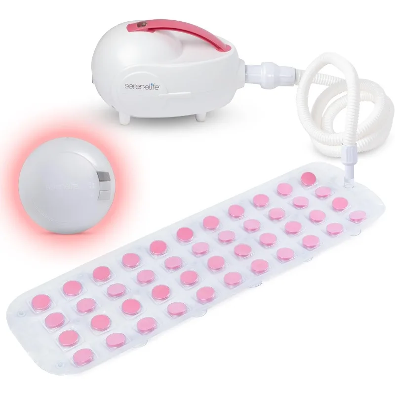 Коврик для ванной с пузырьками — портативный спа с регулируемой интенсивностью, водонепроницаемой светодиодной подсветкой, подушкой и пультом дистанционного управления