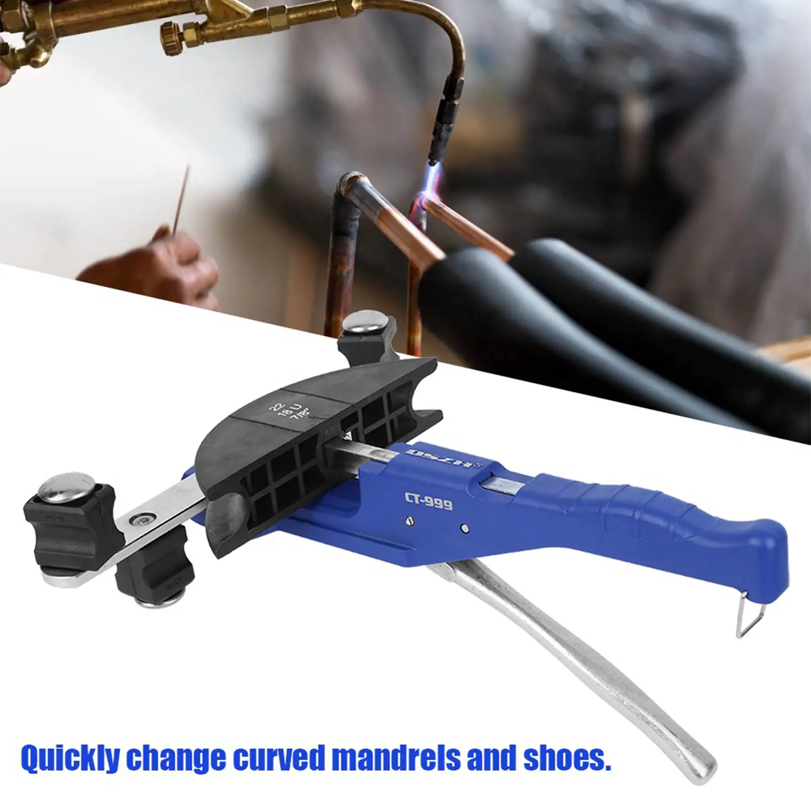 

DSZH CT‑999 Bending Machine Pipe Cutter Mechanical Ratchet Bow‑Type with Fiber Wheel 6‑22mm