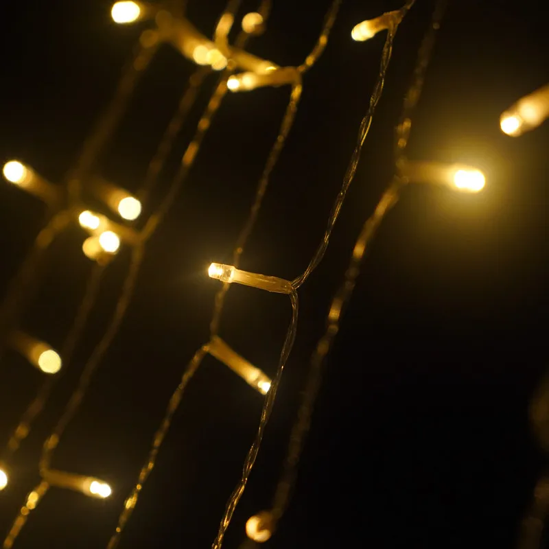 عيد ميلاد سعيد الخماسية نجمة مصباح سلسلة ، مصباح شلال ، فناء ، في الهواء الطلق ، التخييم ، حديقة ، مصباح شجرة معلقة