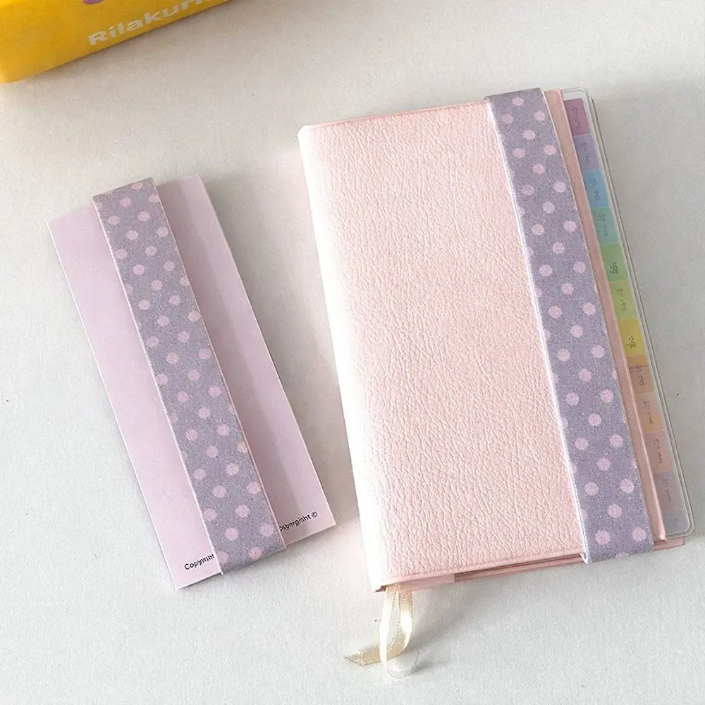 Creative Polka Dots Elastic Strap Double-sided DIY Decoration Band Binding Rope Binder Strap for A7/6 M5 Planner Notebook view 4
