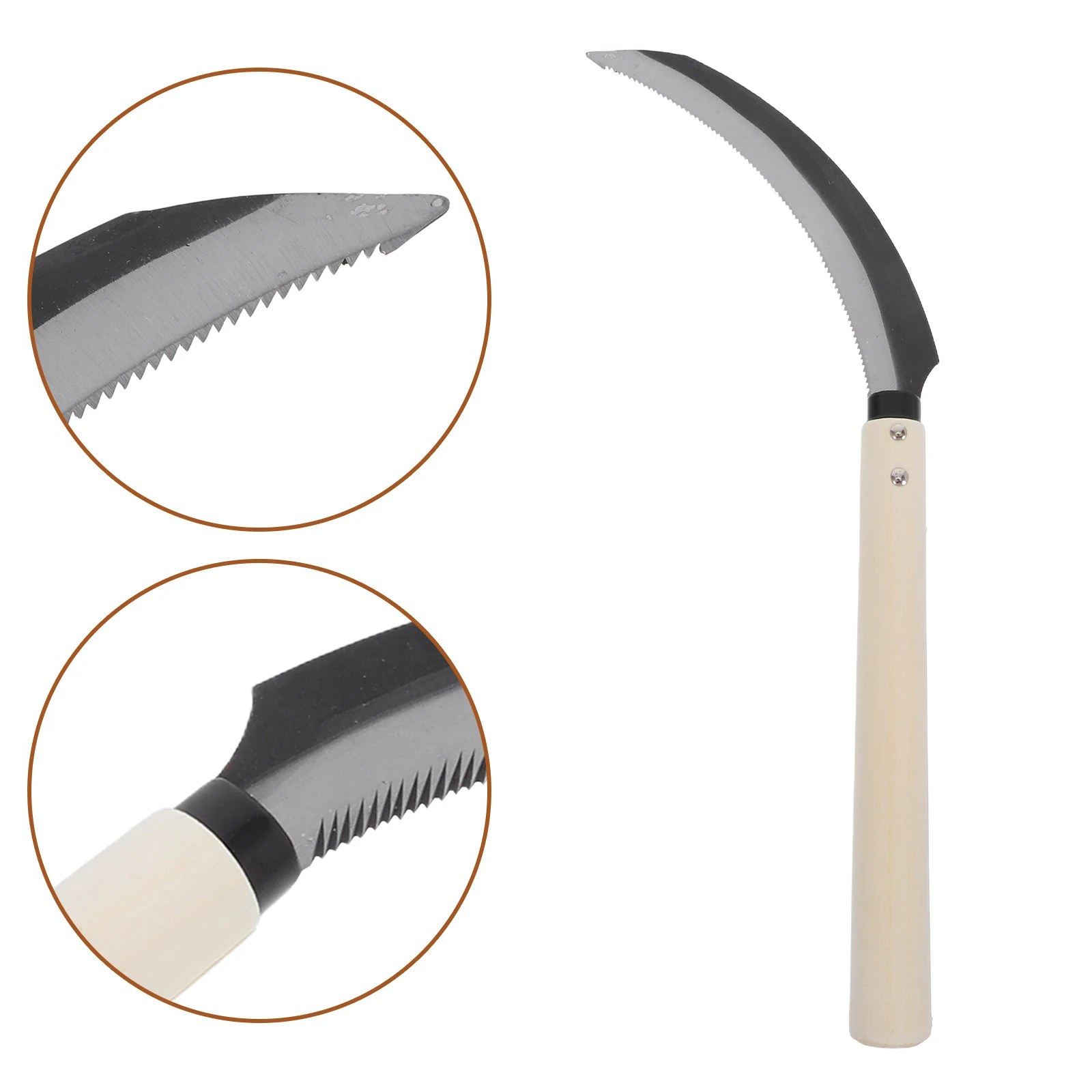 

Rice Handheld Garden Tool Sharp Serrated Blade For Harvesting Weeding Grass Cutting Farming Cultivating Lightweight