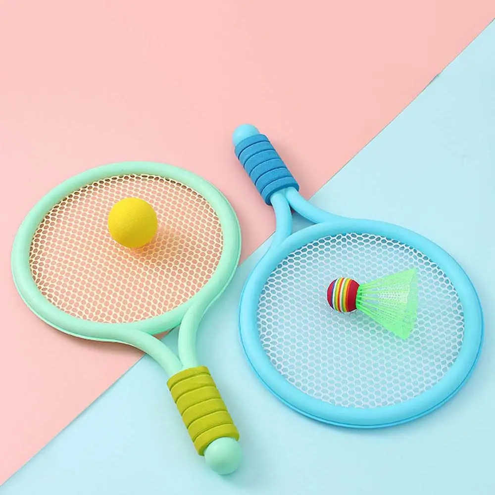 Balles de Tennis jouet, outil d'entraînement de Badminton pour Sports d'intérieur/extérieur, Mini raquette de Tennis, ensemble de raquettes de Badminton, jouets interactifs pour enfants