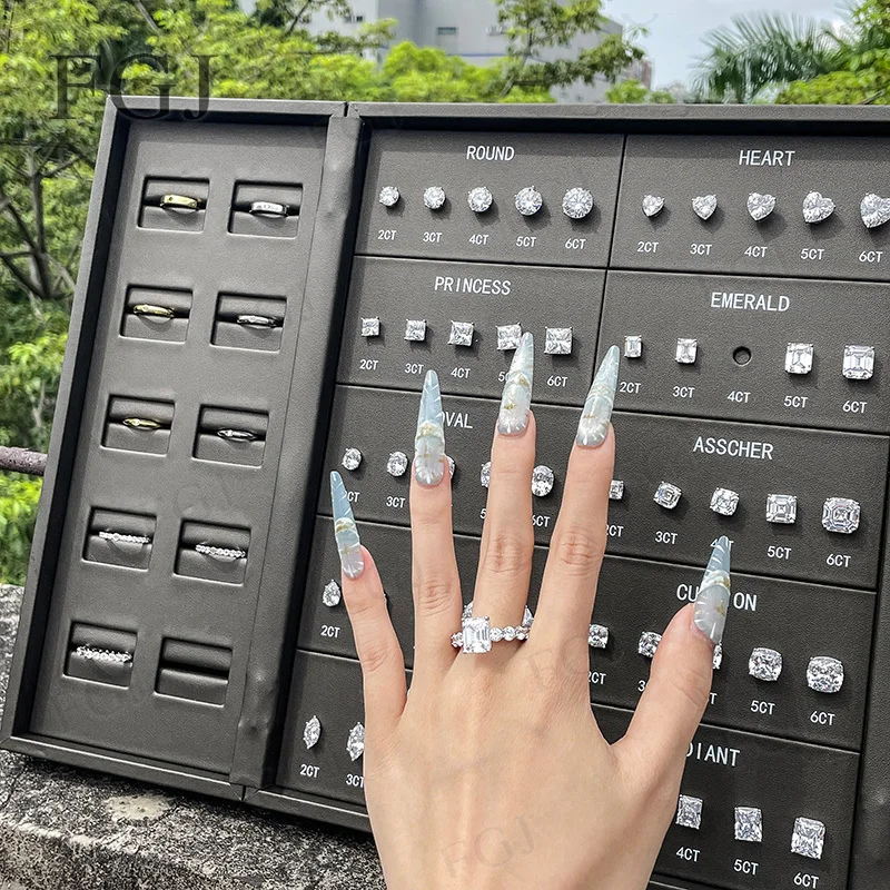 Neues Diamant-Karatgrößen-Vergleichswerkzeug-Set, 10 Formen, 20 Stück magnetische Ringhalterungen, professionelles Edelstein-Probier-Kit für Juweliergeschäfte – Detail 17