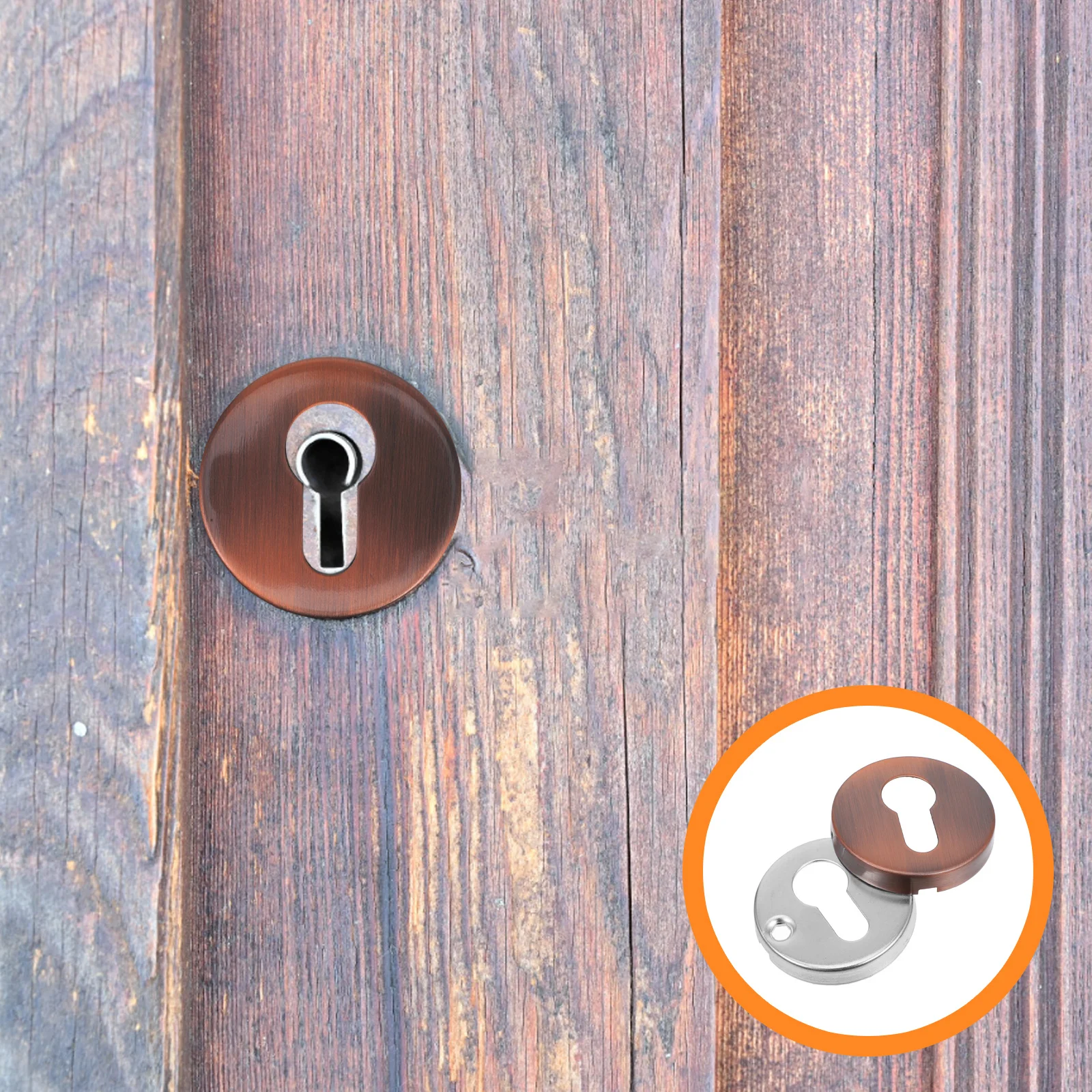 

Stainless Steel Keyhole Cover Color Durable Door Lock Protection Cover Home Furniture Keyhole Protector