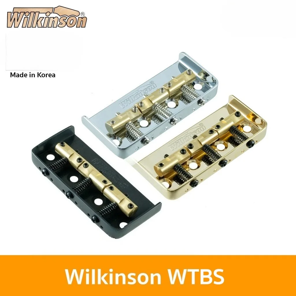 

Hot Products-1 Set Original Genuine Wilkinson WTBS Short Vintage Type Fixed Electric Guitar Bridge With Brass Saddles MADE IN