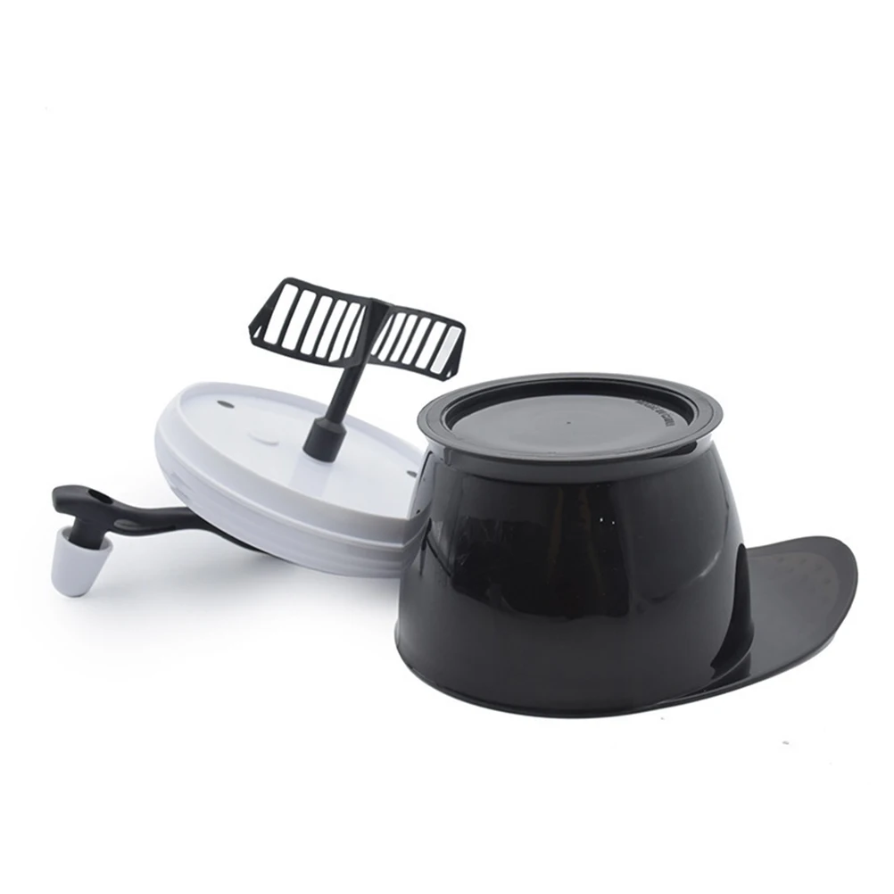 

1set 1Set Hair Dye Stirring Tool Plastic Handle Hair Coloring Bowl For Salon Barber Diy Dyeing Kit Accessories Black