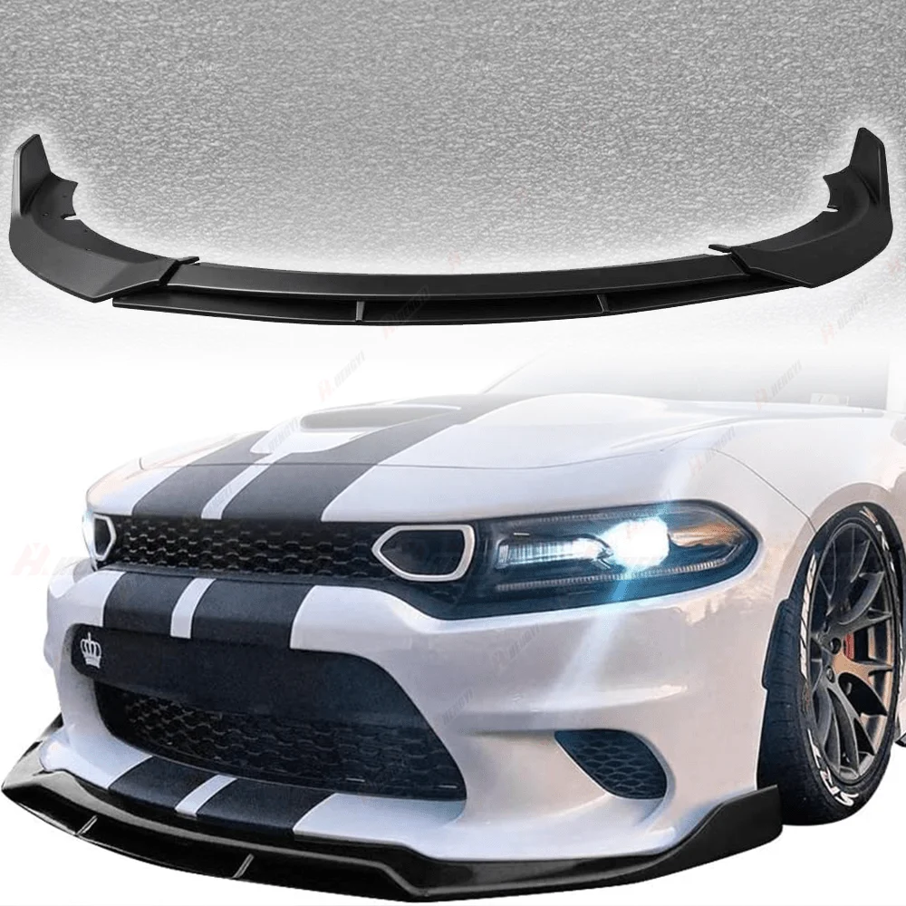

For for Charger 2015 to 2023 Scat Front Bumper Lip Kit Black Carbon Fiber Look 2020