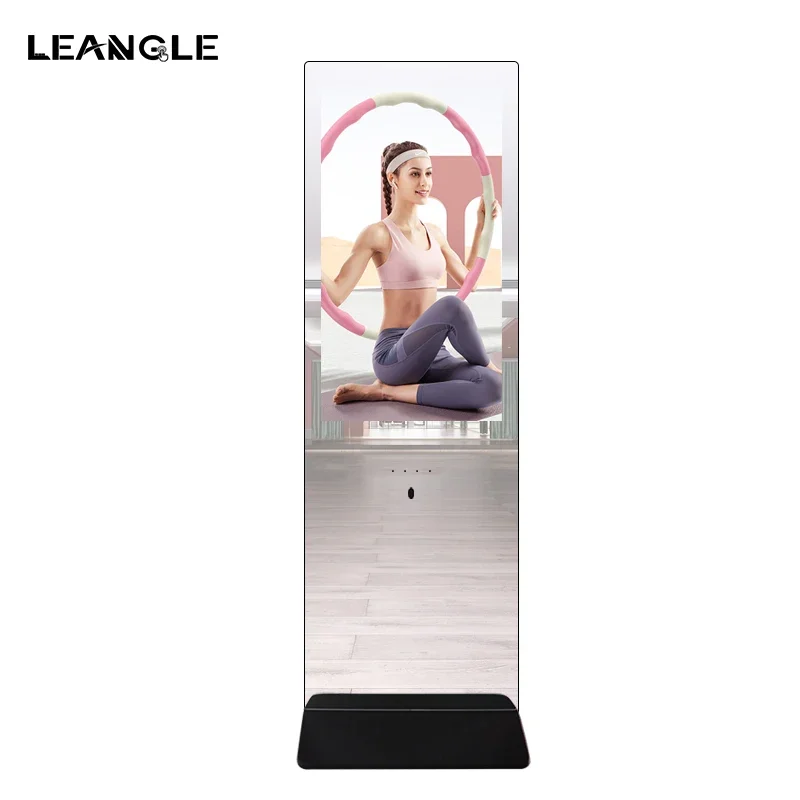 Smart Fitness Mirror Screen Interactive Screens Factory Price Interactive Smart AI Fitness Touch Mirror Kiosk Display