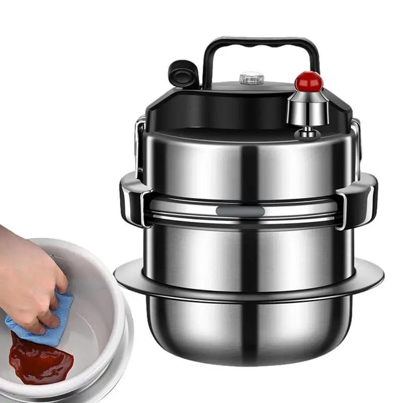 

Portable Pressure Cooker Outdoor Camping Portable Pot Stainless Steel Non-Stick High Altitude Pot For Hiking Camping Traveling