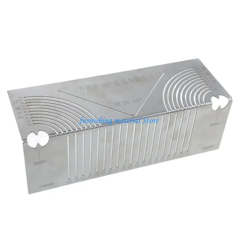 Tubo cuadrado Y5GD Multifunción Multifunción Redera redondeada Regla dibujo Regla REDERA Herramienta dibujo