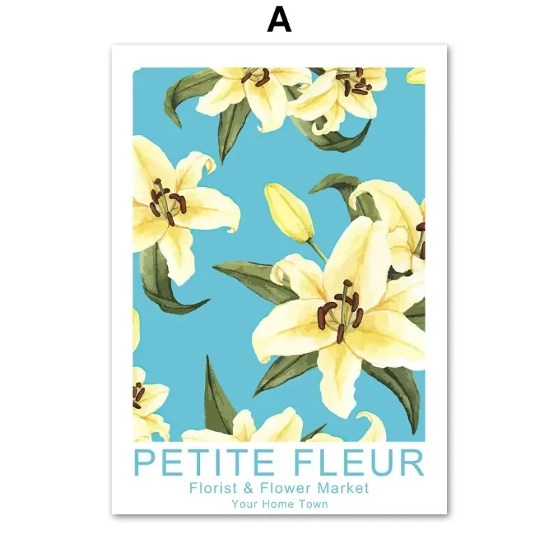Abstract Flower Market Florist Watercolor Posters Wall Art Aesthetics Print Canvas Painting for Living Room Modern Home Decor
