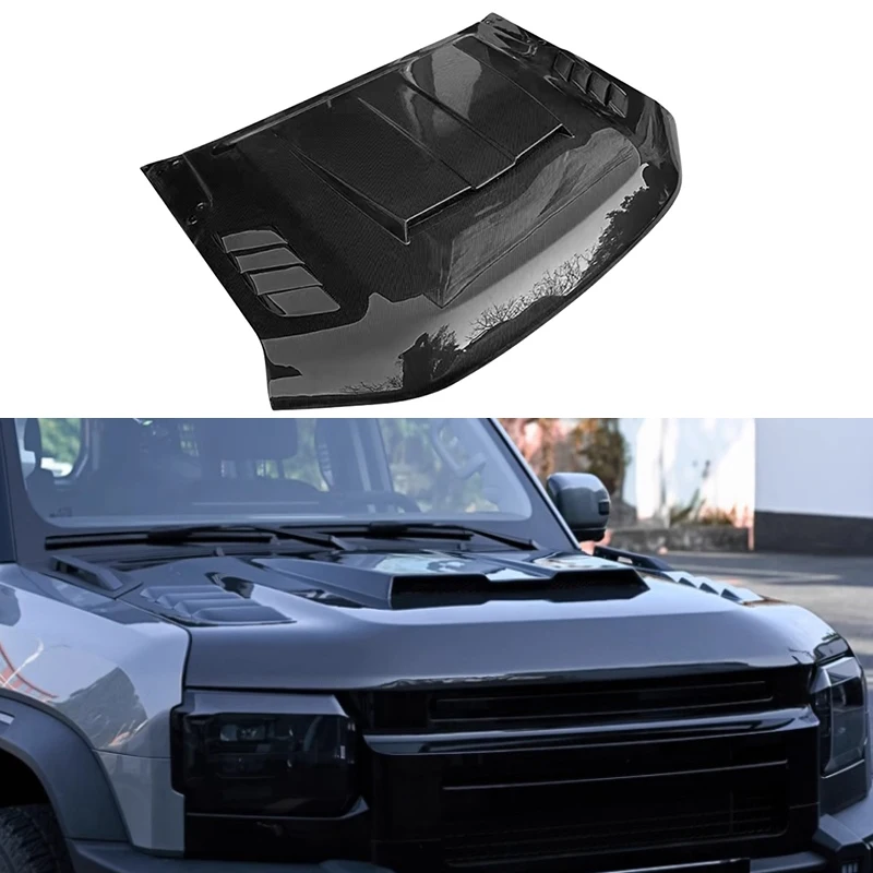 Car Off-road Hood Fit for Chery JETOUR Traveler 2023 Modified Special Hood Carbon Fiber Appearance Upgrade Decorative Parts