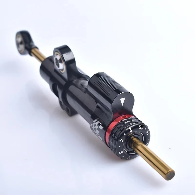 Motorcycle modification accessories, universal reinforced carbon fiber titanium ruler directional damper